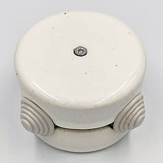 Розподільна коробка для ретро проводки 80мм керамічна біла RE-18573