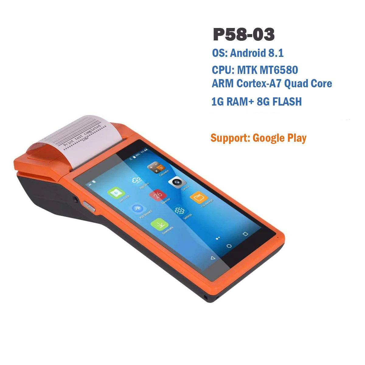 Мобильный POS-терминал NETUM P58 (на Android 8.1) - фото 6 - id-p1855780475
