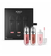 Подарочный набор Kiko Milano Glossy Lip Kit 17 и 20 блески + бальзам для увеличения губ Kiko 01