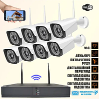 Комплект відеоспостереження на 8 камер UKC KIT 6678, WiFi DVR, реєстратор, мишка