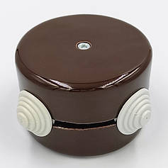 Розподільна коробка ретро 80мм RE керамічна коричнева RE-43534634