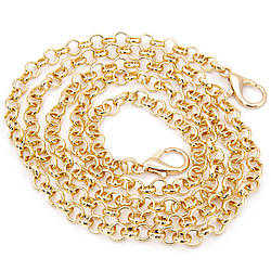 Ланцюжок з карабінами ручка для сумки 6 мм довжина 100 см 1 шт. Золотистий