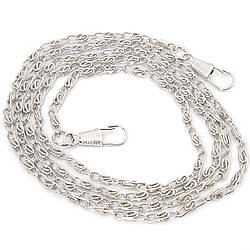 Ланцюжок з карабінами ручка для сумки 3х14 мм довжина 120 см 1 шт. Платина