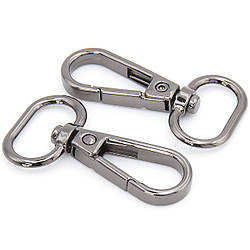 Карабін сумочний 48х31 мм Ø 25 мм 1 шт. Чорний Нікель