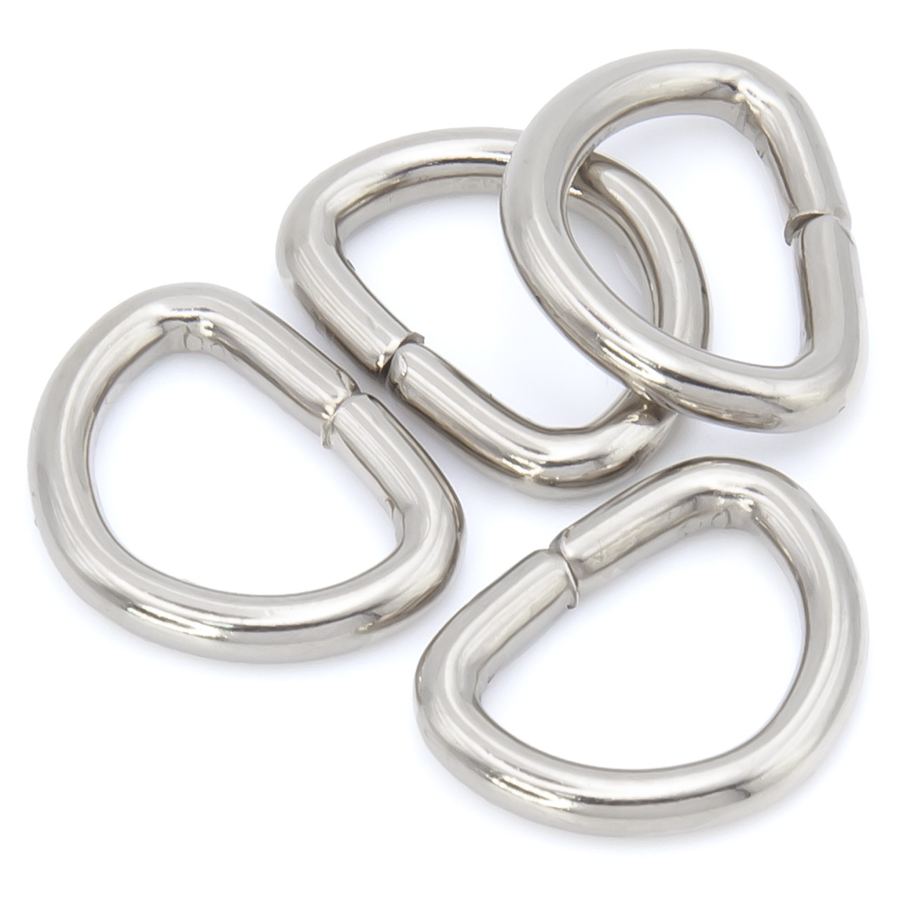 Напівкільце не зварене 17х23х3,5 мм Ø 16х10 мм 10 шт. Платина, фото 1