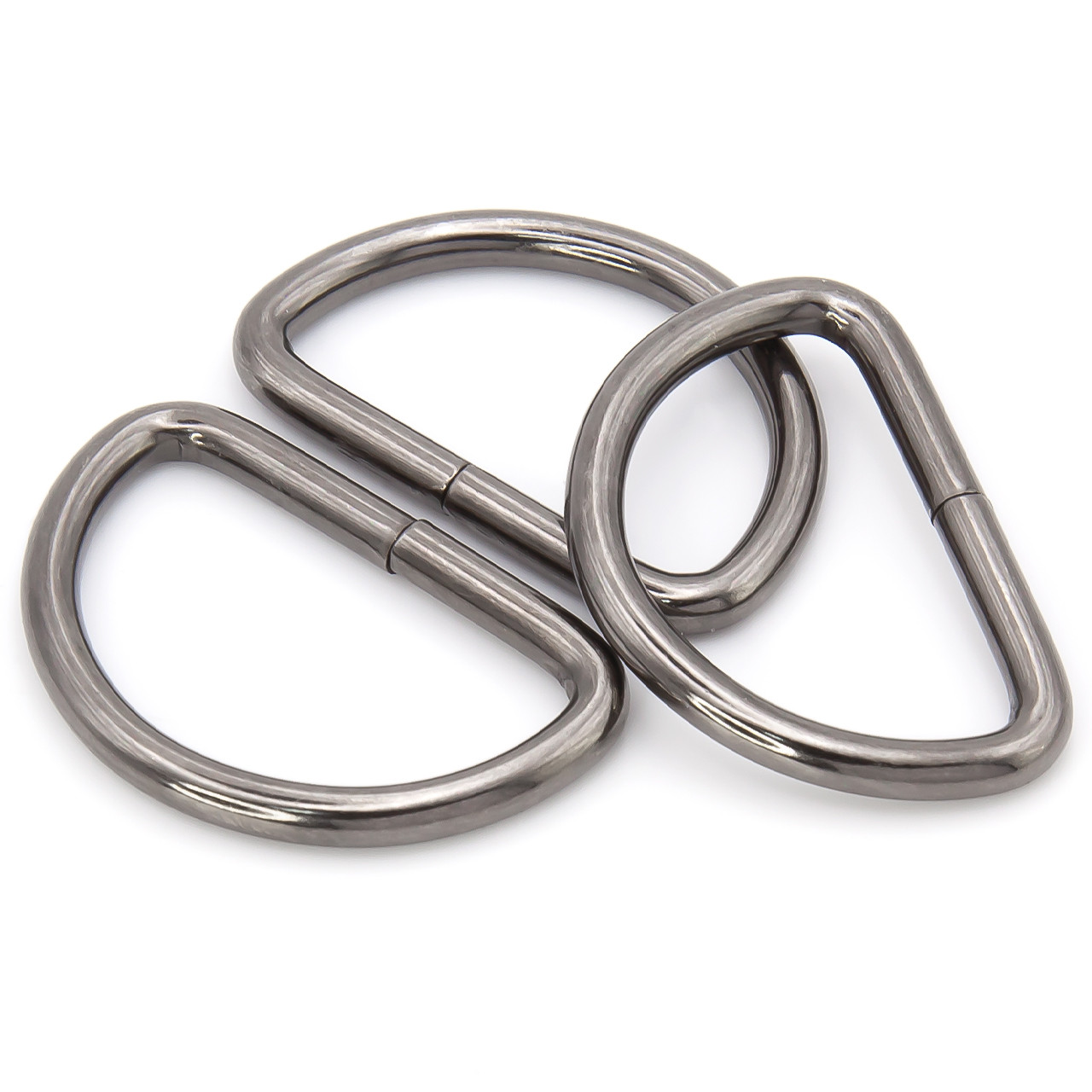 Напівкільце не зварене 27х39х3,7 мм Ø 32х19 мм 10 шт. Чорний Нікель, фото 1