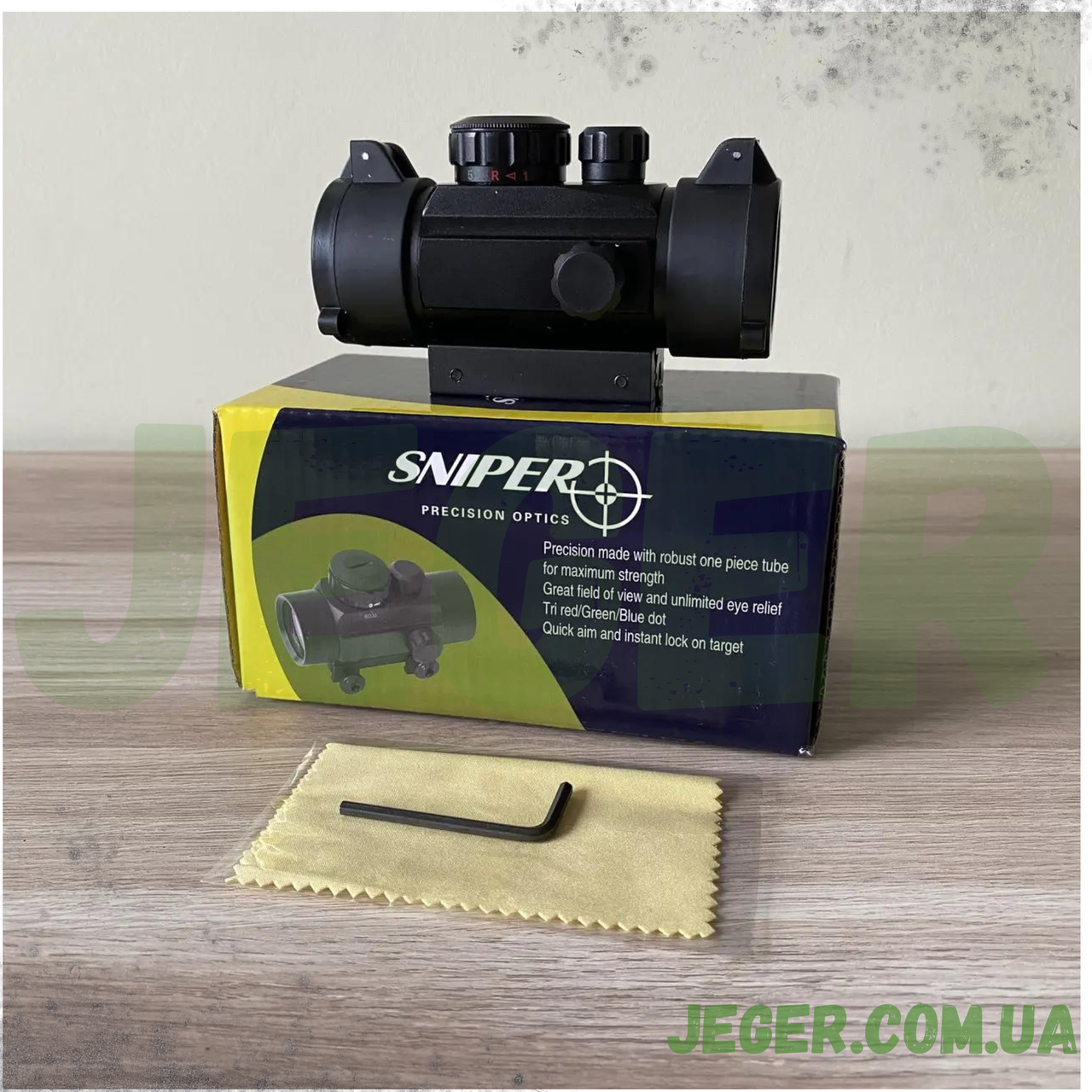 Приціл коліматорний Sniper 1x30, приціл коліматорний для пневматичних гвинтівок Sniper 1x30, приціл
