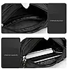 Сумка поясна (бананка) Чоловіча AOTIAN Оксфорд Чорний 28х18х8 см (2145), фото 5