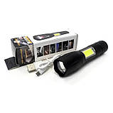 Ліхтар ручний X-Balog BL-29-T6 акумуляторний microUSB Black (3_01393), фото 3