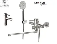 Набір змішувачів для ванної та умивальника з нержавіючої сталі Mixxus SUS-006+sus-001