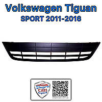 Volkswagen Tiguan 2011-2016 решётка переднего бампера SPORT (чёрная), 5N0853677H9B9