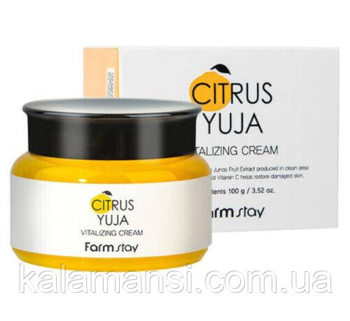 Вітамінний крем із юдзу від пігментації Farmstay Citrus Yuja Vitalizing Cream 100 г