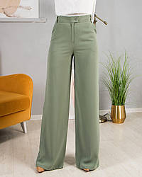 Молодіжні штани палаццо Азоріна з тканини тіар в оливковому кольорі розміри 48, 50, 52, 54