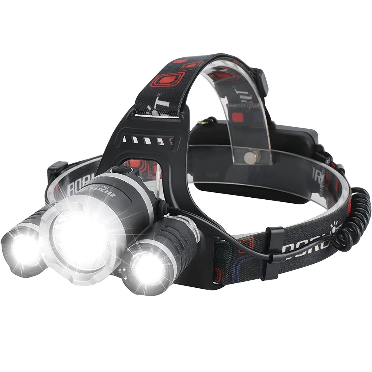 Налобний ліхтарик RIAS RJ-3000 COP Cree T6+2Q5 2x18650 Black (3_01762), фото 1