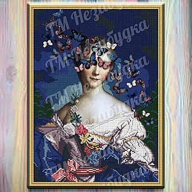 Схема на тканині для вишивання бісером "Дівчина-метелик" Н-3037
