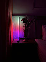 Угловой лед торшер LED ART, 50 см разноцветная лампа RGB c Bluetooth, умный светильник 50