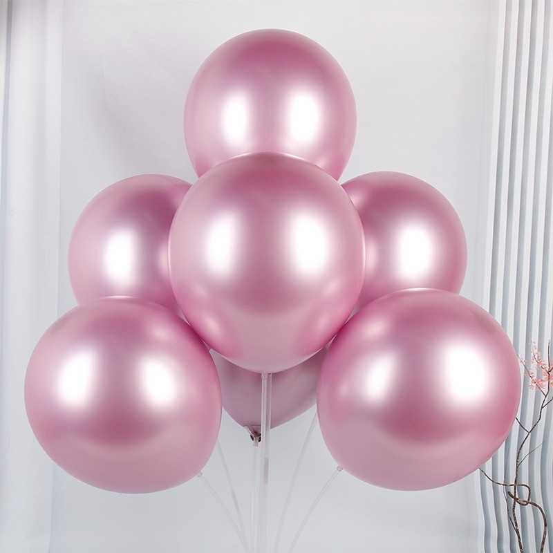 Латексні повітряні кулі хром 36 дюймів baby pink, фото 1