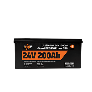 Акумулятор LP LiFePO4 24V (25,6V) - 200 Ah (5120Wh) (Smart BMS 100А) з BT пластик, фото 3