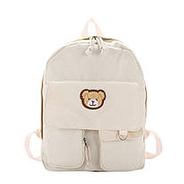Стильний тканинний рюкзак із вишивкою Ведмежати, фото 3