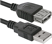 Кабель Defender USB02-10 USB2.0 AM-AF, 3м, пакет (87453)