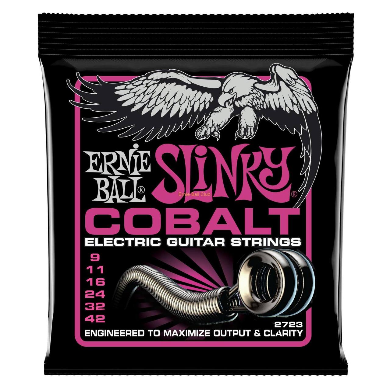 Струни Ernie Ball Slinky Cobalt 2723 для електрогітари (.009-.042), (кобальт)