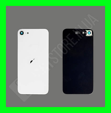 Кришка iPhone SE 2020/2022 White зі штеклом камери оригінал, фото 2