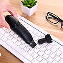 Міні USB пилосос для клавіатури FD 368 Black, фото 3