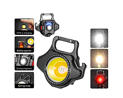 Ліхтар тактичний кемпінг RB437/W5133, Type-C, індикатор, магніт, карабін, підставка, брелок