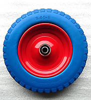 Колесо для тачки 3.50-8 пінополіуретанове під вісь 17 мм