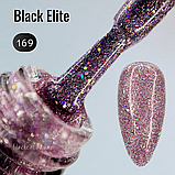 Гель лак рожевий з блискітками, шиммером, глітером Global Fashion №169 8ml, фото 4