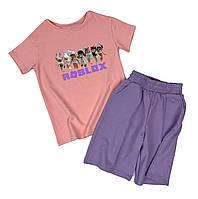 Комплект "Роблокс" шорты и футболка для девочки
