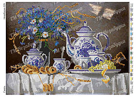 Схема для вишивання бісером — Гжель