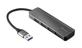 USB Хаб TRUST Halyx 4в1 4xUSB 3.2 Чорний (23327_TRUST)