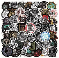 Набір вінілових наліпок стікерів ВІКІНГИ 50 шт