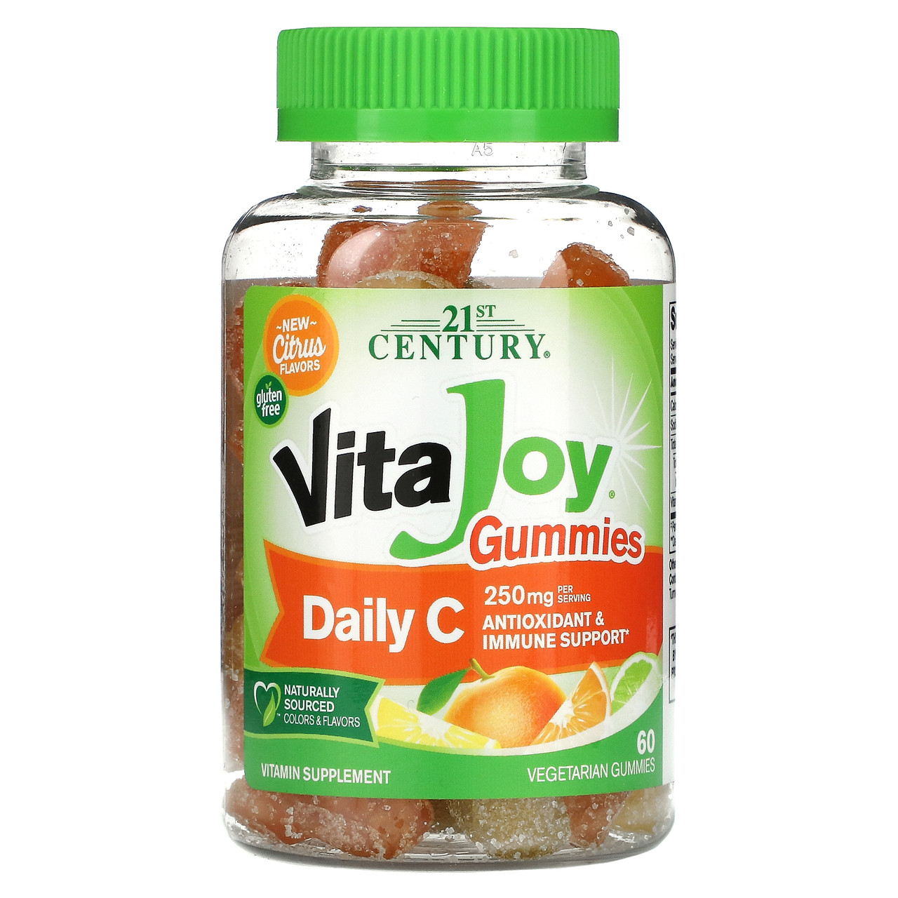 VitaJoy Daily C Gummies 125 mg, 60 Vegetarian Gummies (Citrus)