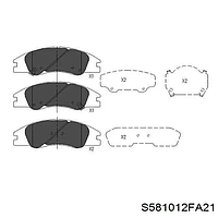 Тормозные колодки передние оригинал HYUNDAI/KIA S581012fa21