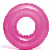Детский надувной круг Розовый Intex 59260 NP. Диаметром 76см, от 8 лет