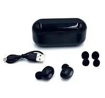 Бездротові навушники TWS F9 Wireless, bluetooth навушники TWS F9 Wireless, Чорні навушники, фото 3
