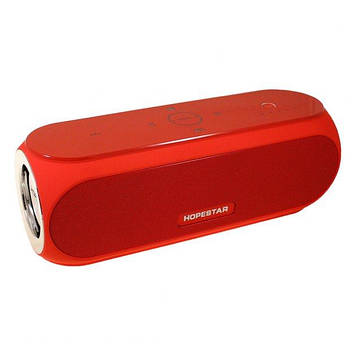 Бездротова Bluetooth-колонка mini speaker Hopestar H19 power bank + mic Чорний Червоний