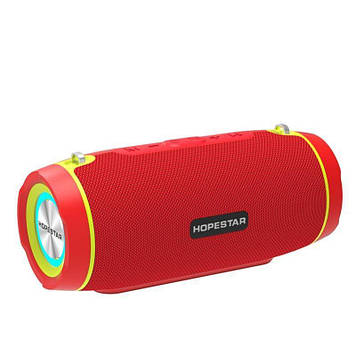 Бездротова Bluetooth-колонка mini speaker Hopestar H45 Party + Power bank 10 Вт Червоний