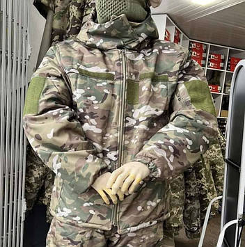 Тактична зимова чоловіча куртка Бушлат (Камуфляж піксель) M