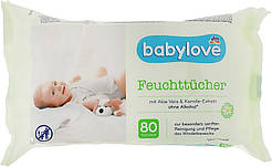 Вологі серветки Babylove Feuchttucher Німеччина (80шт)