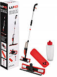 ШВАБРА 2-СТОРОННЯ З РОЗПИЛЮВАЧЕМ LUND : З 2 МІКРОФІБРАМИ, ПЛАТФ- 41Х13 СМ, ЄМНІСТЬ- 350 МЛ, L=118 СМ, фото 3