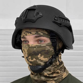 Кевларовий балістичний шолом Hard Shell НАТО (клас захисту 3+) Чорний
