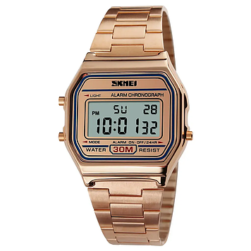 Чоловічий наручний годинник Skmei 1123 Popular (Рожеве золото)