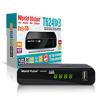 Цифровой эфирный ресивер World Vision T624D3 Интернет +IPTV+Megogo+AC3 Dolby Digital