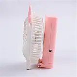 Портативний складаний мінівентилятор Cat з USB-зарядкою FS43 круглий маленький мультяшний портативний кулер, фото 4