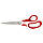 Ножиці канцелярські офісні 18 см Axent Shell 6304 біло-червоні, фото 2