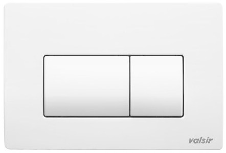 Панель змиву механічна Valsir P1 Tropea 3 біла 3/6 л VS0871301, фото 1