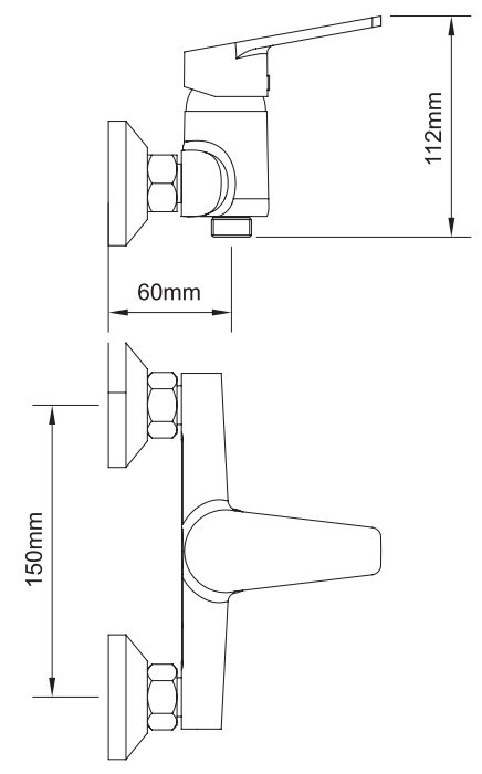 Смеситель s37 Ø35 для душа (B) AQUATICA (9737305), фото 10